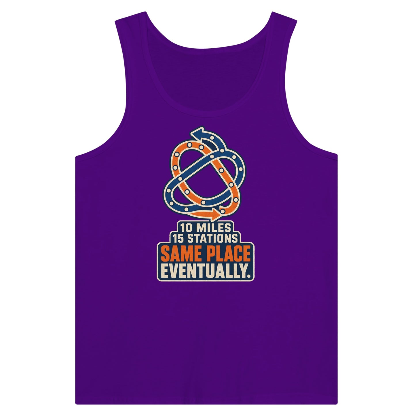 Glasgow Same Place Eventually Premium Unisex Tank Top — product view 6