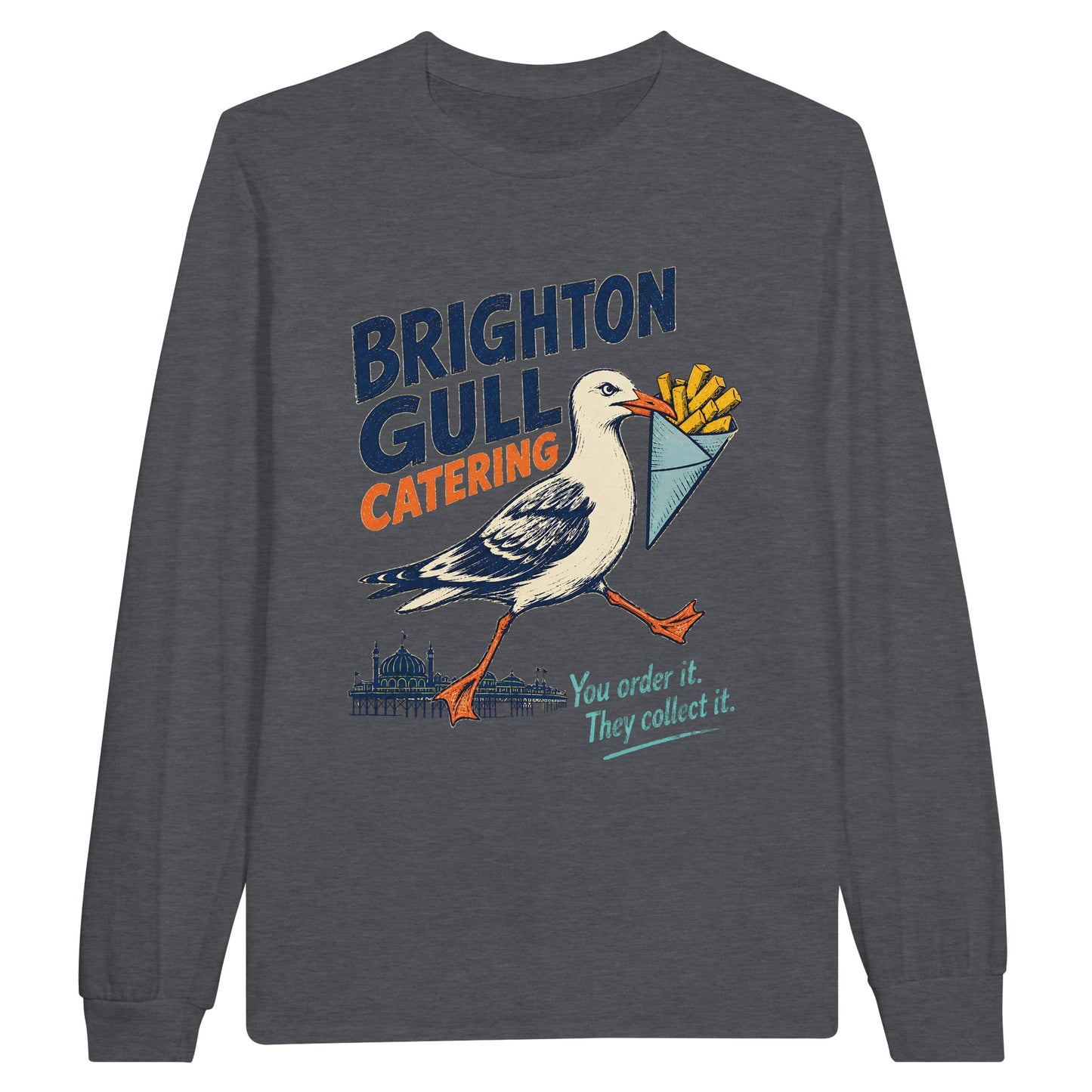 Brighton Gull Catering - You Order It, They Collect It Long-Sleeve T-shirt — product view 2