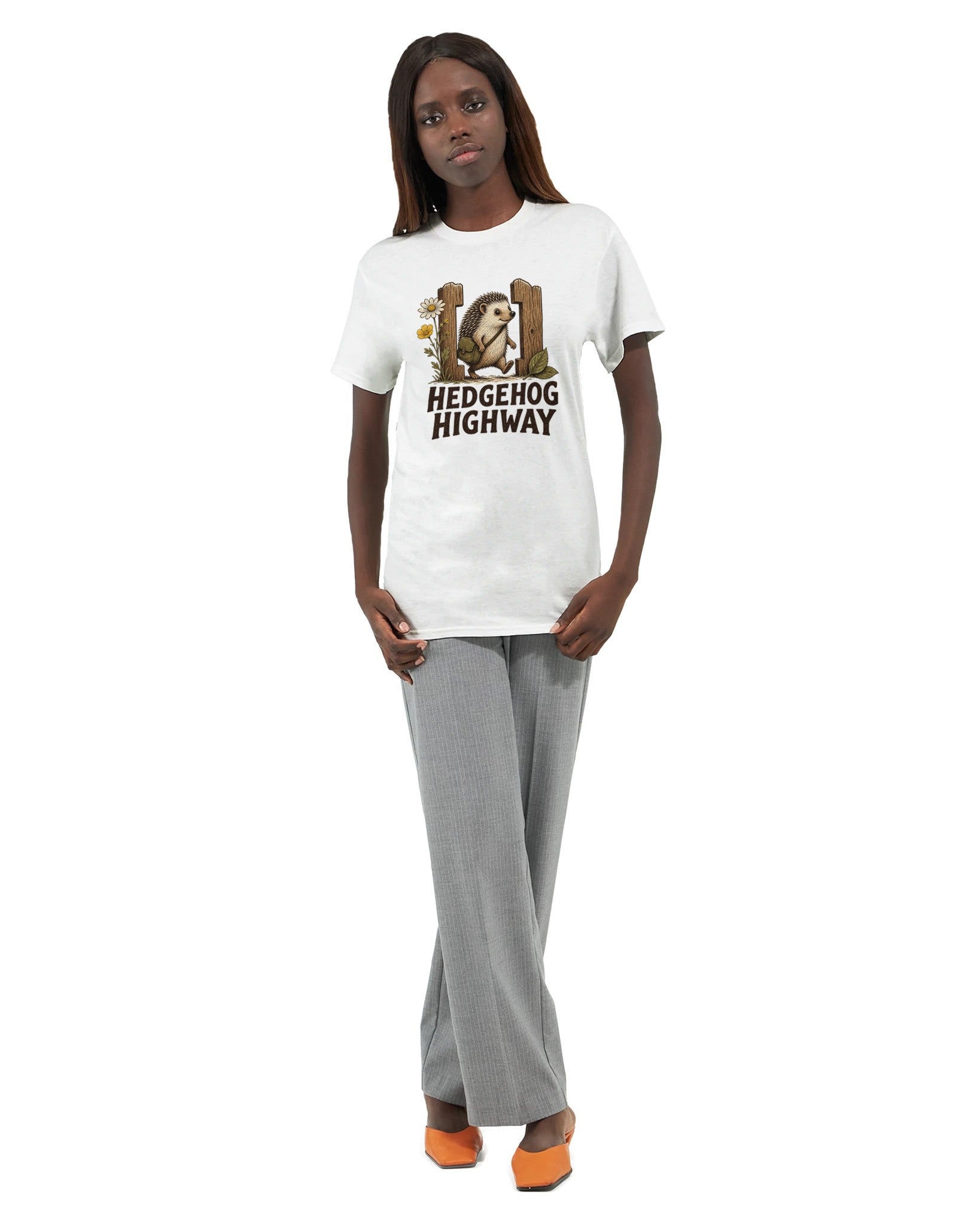 Hedgehog Highway Garden Graphic Women's T-shirt — product view 2