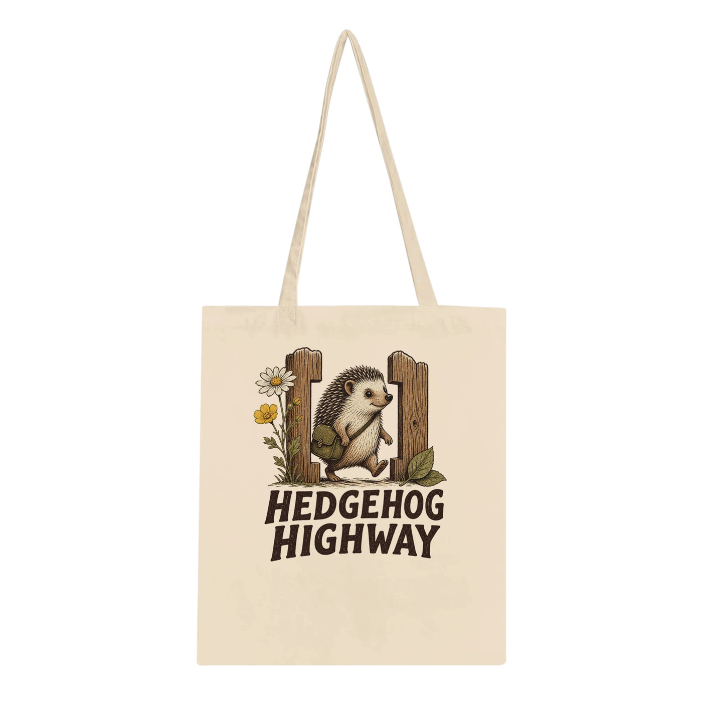 Hedgehog Highway Garden Graphic Tote Bag