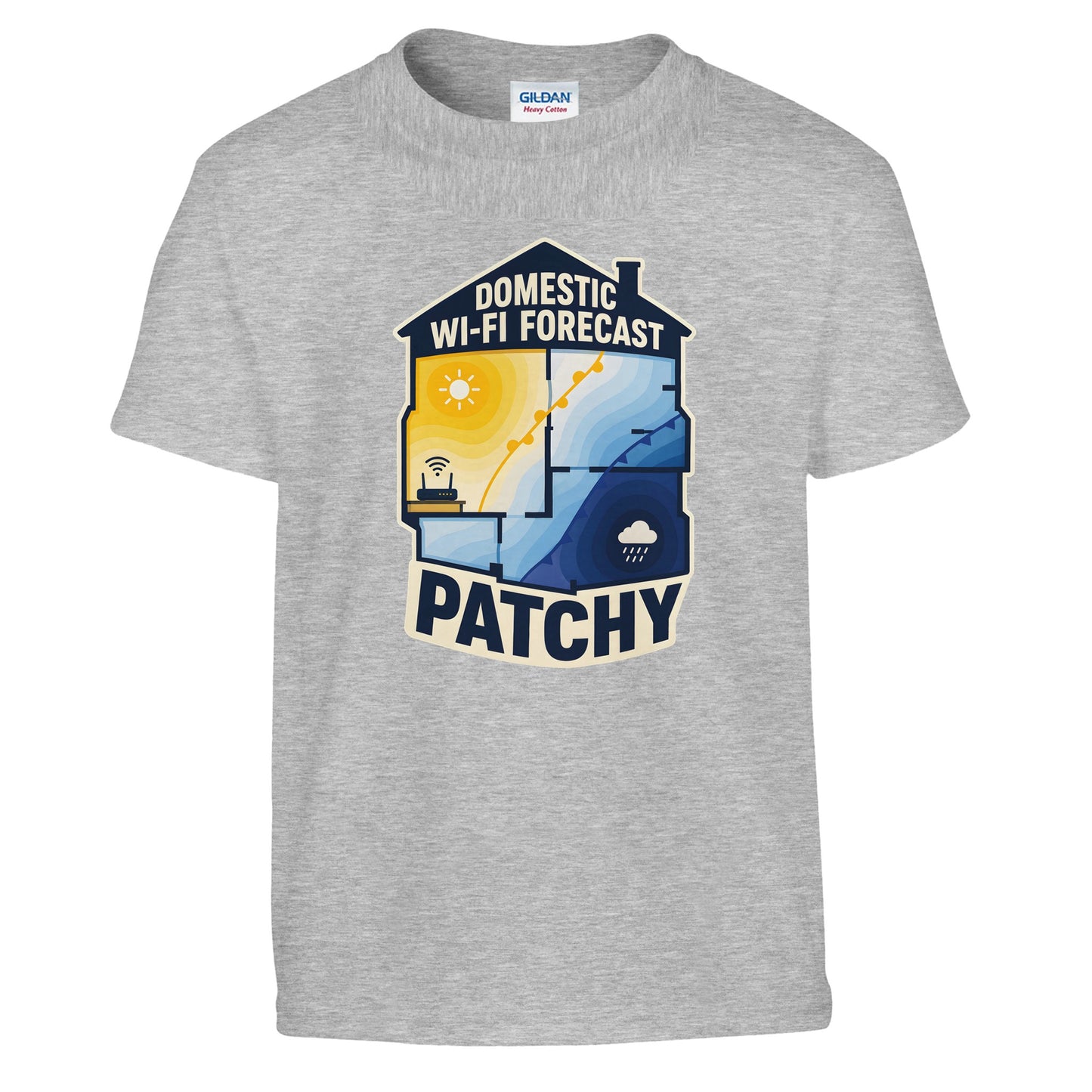 Domestic Wi-Fi Forecast Patchy Kids' T-shirt — product view 4