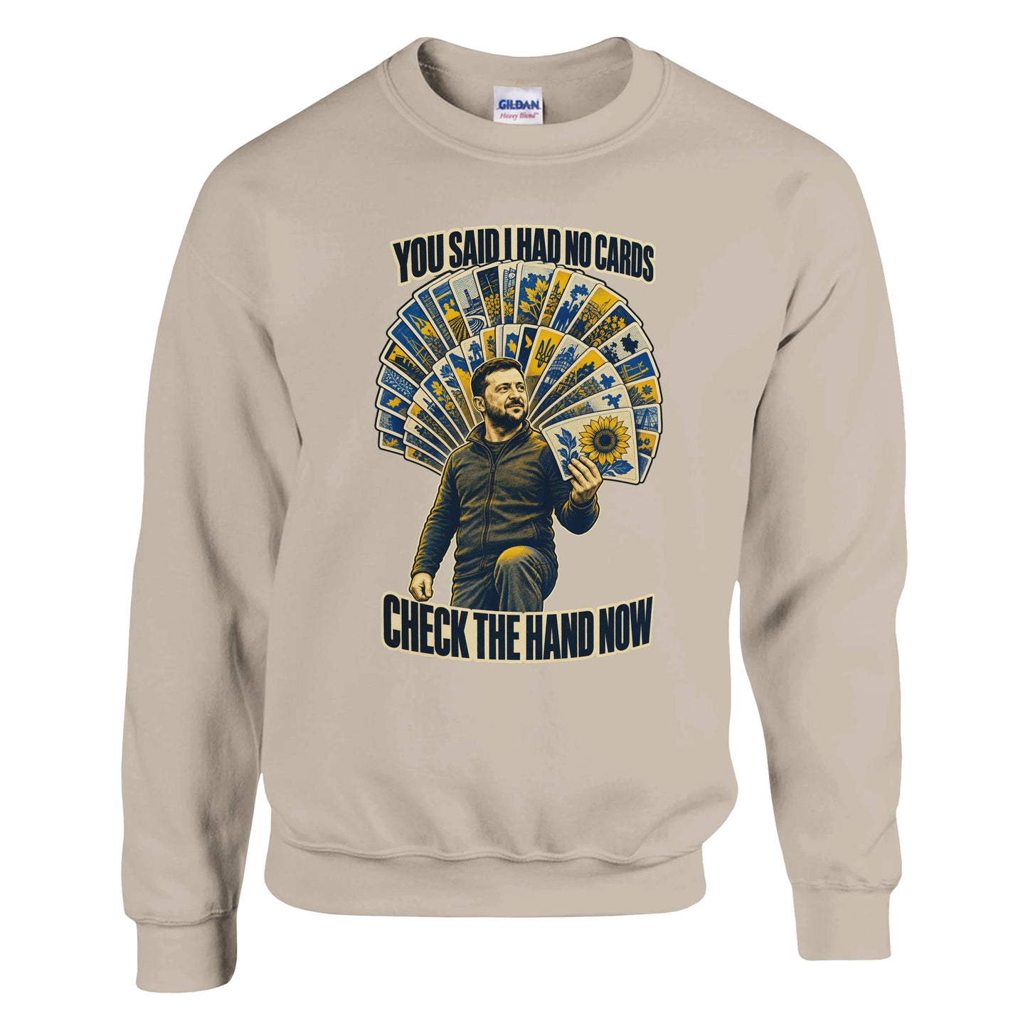 You Said I Had No Cards – Zelenskyy Satire Sweatshirt — product view 6