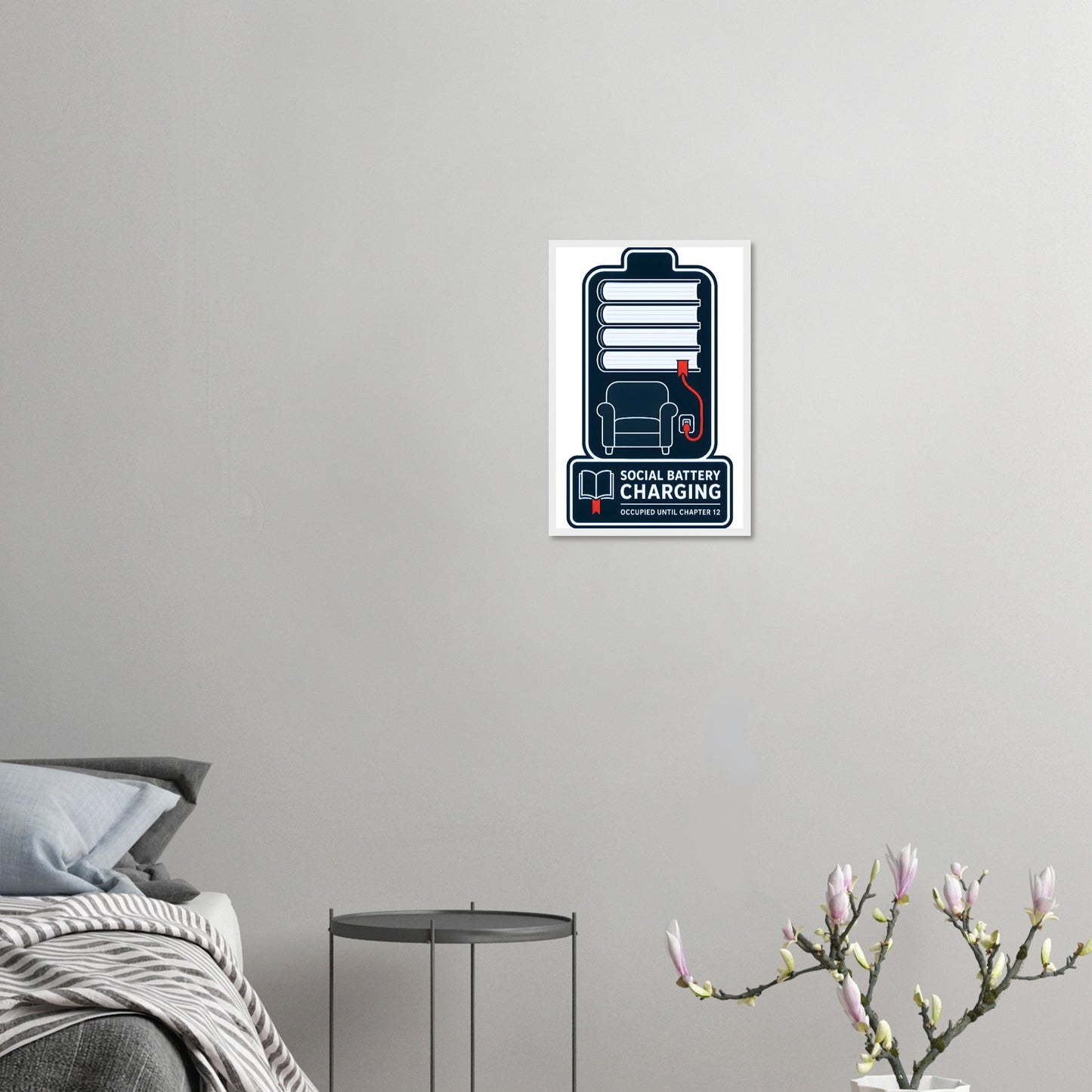 Social Battery Charging Framed Wall Art — product view 10