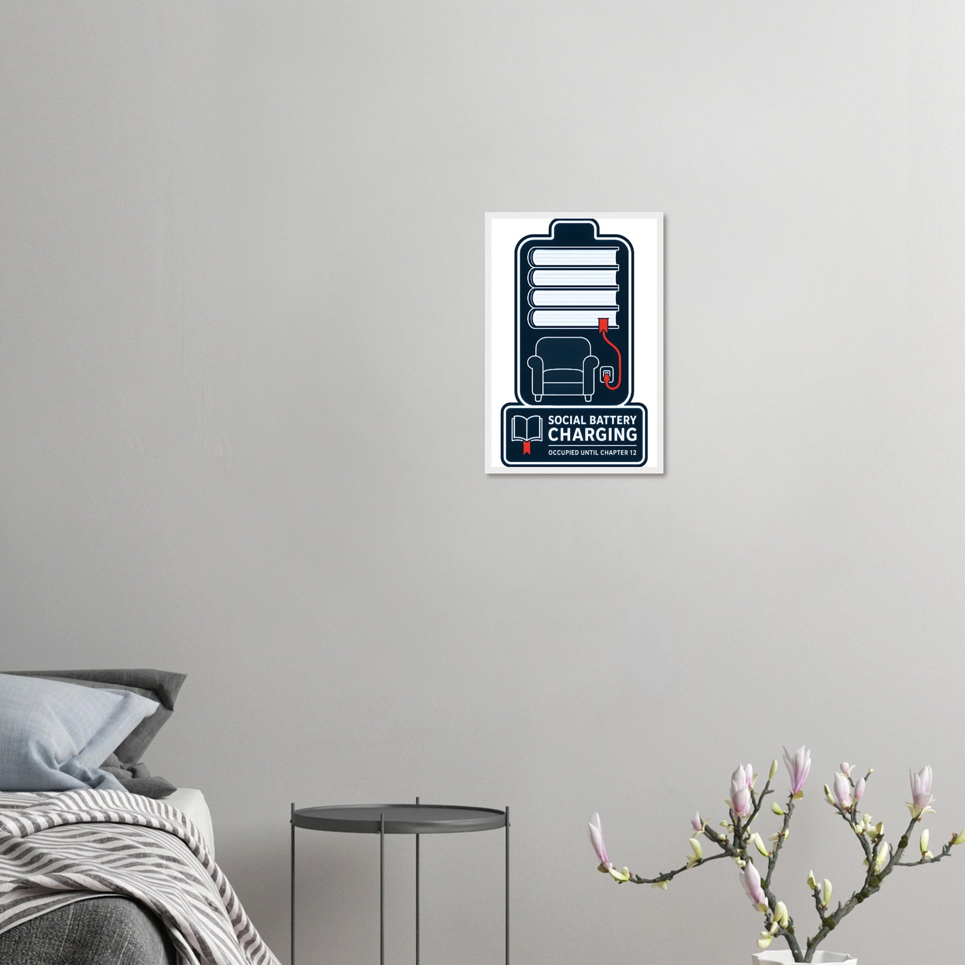 Social Battery Charging Framed Wall Art — product view 10