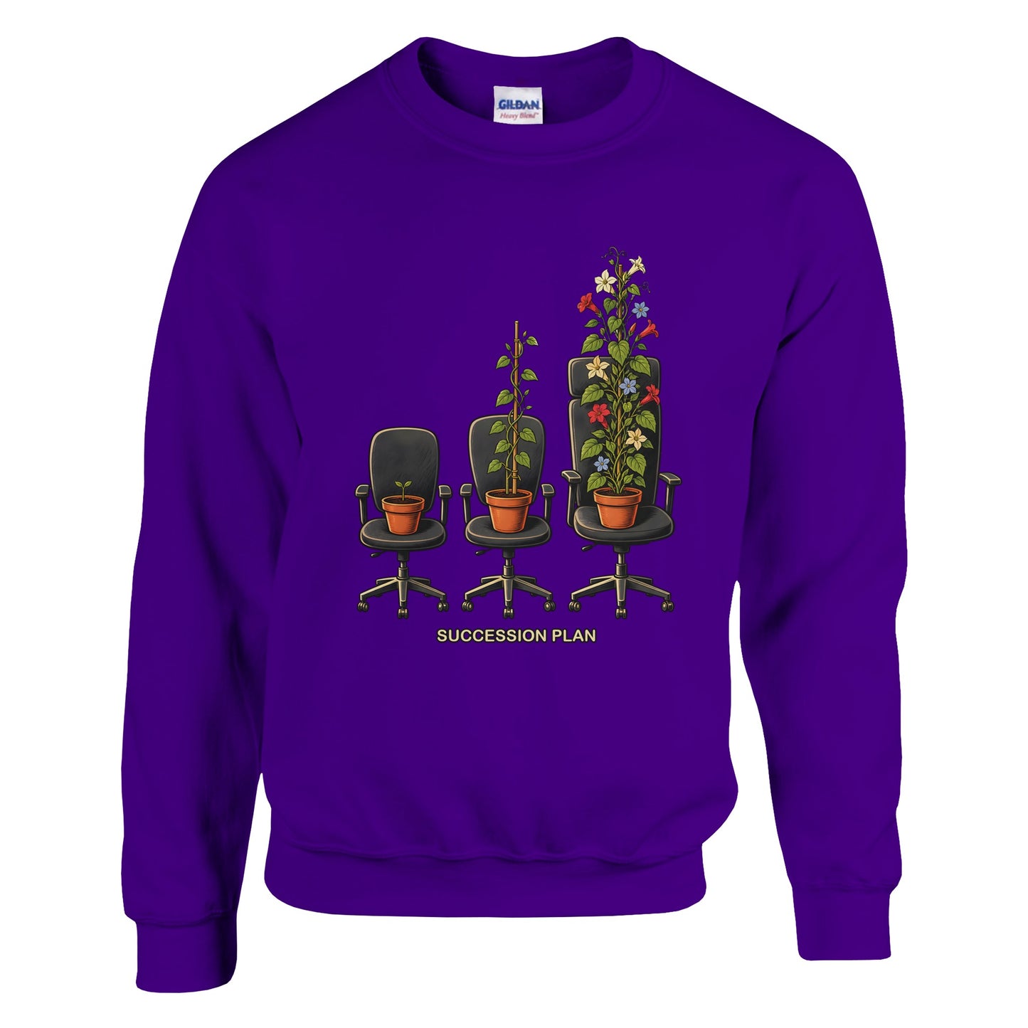 Succession Plan Office Chair Garden Graphic Sweatshirt — product view 11