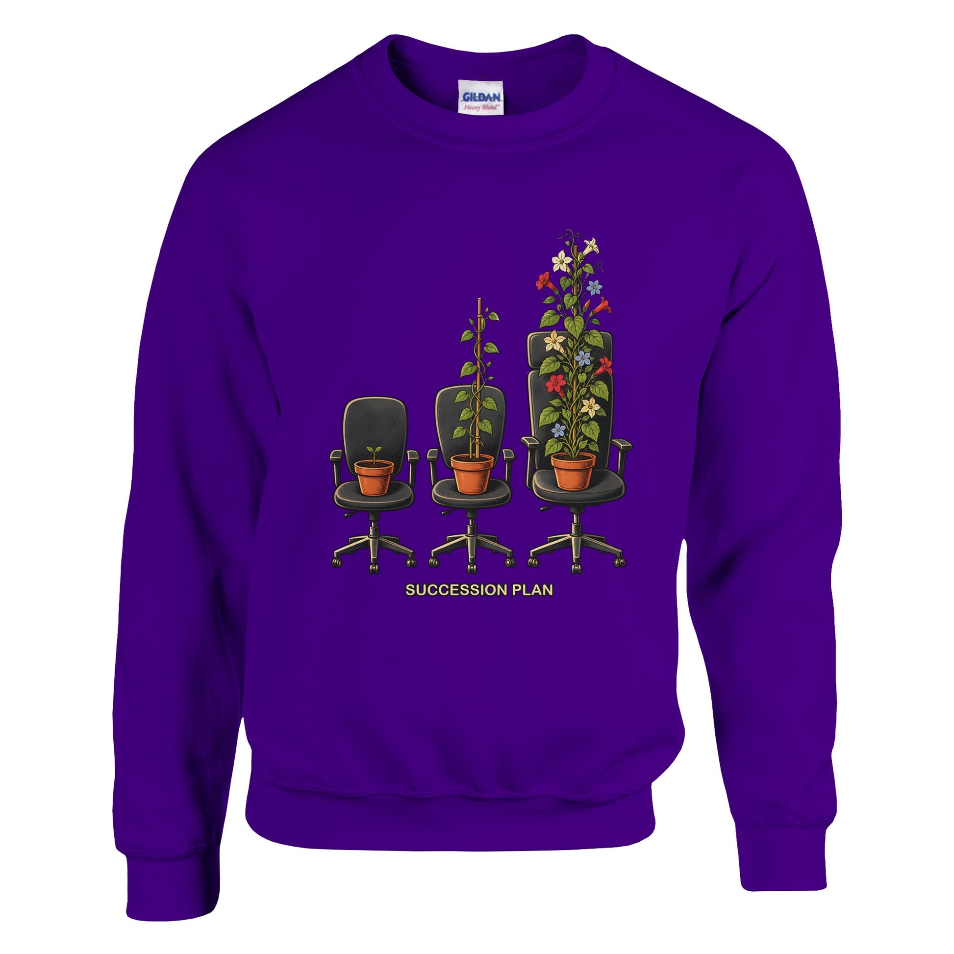 Succession Plan Office Chair Garden Graphic Sweatshirt — product view 11