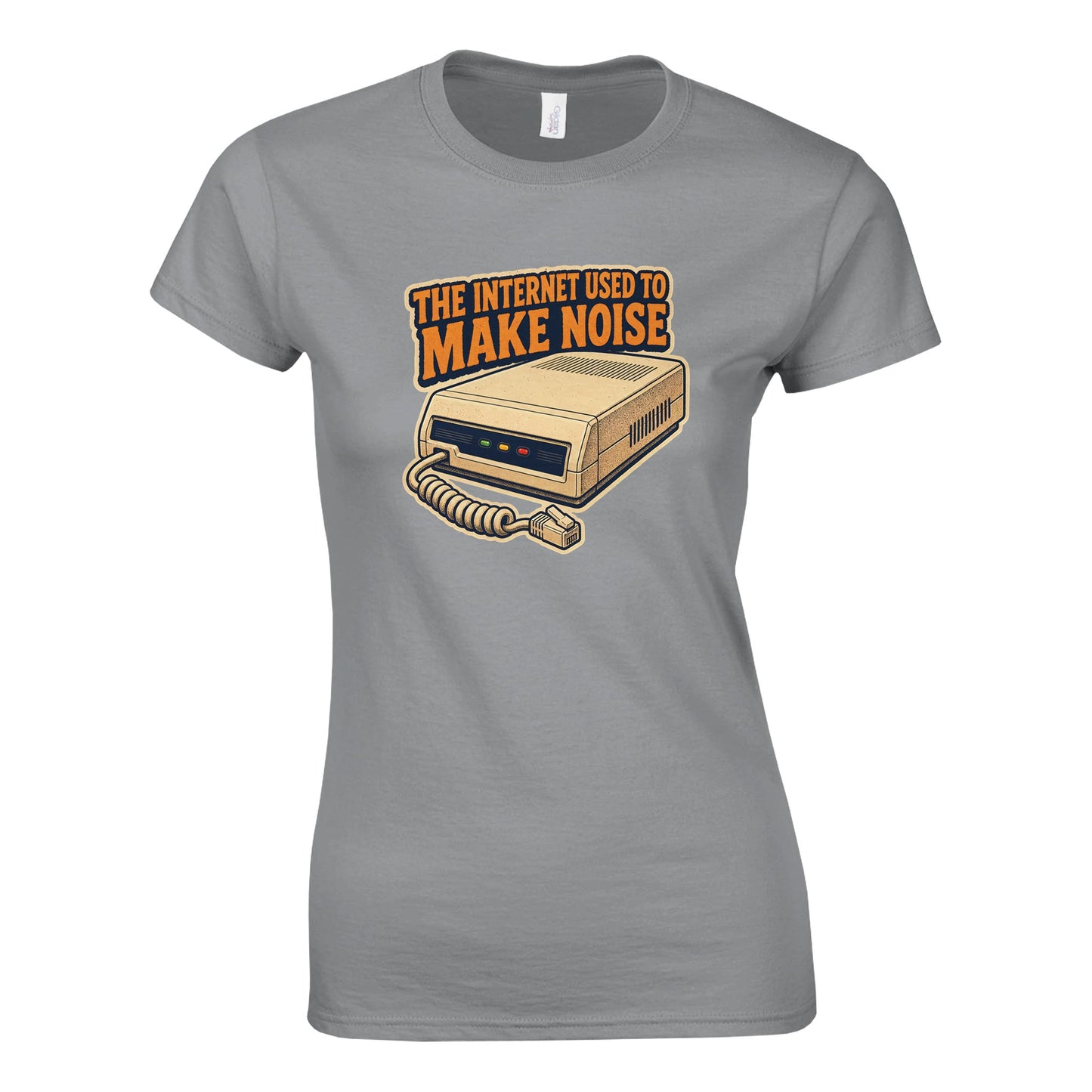 The Internet Used to Make Noise Retro Tech Graphic Women's T-shirt — product view 2