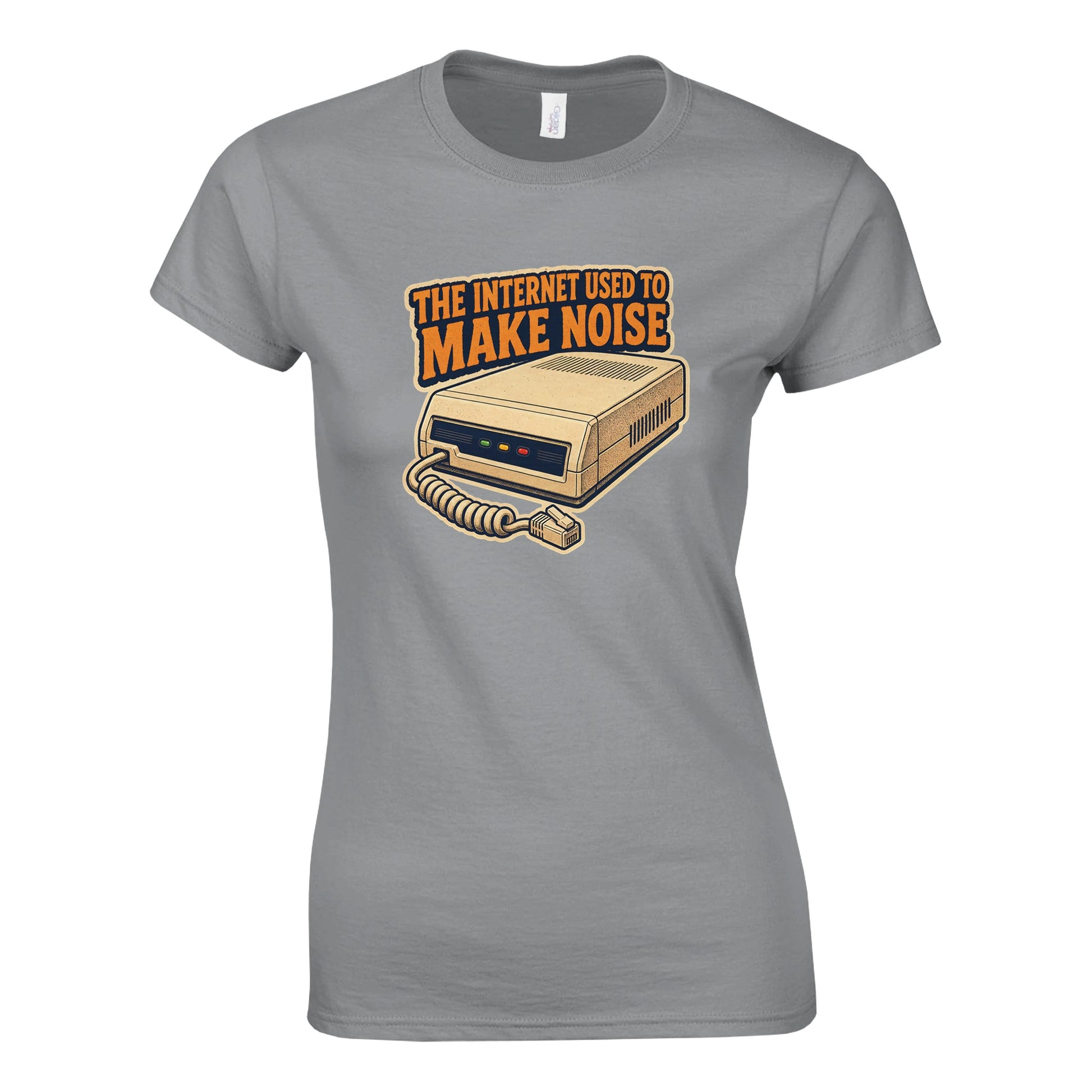 The Internet Used to Make Noise Retro Tech Graphic Women's T-shirt — product view 2