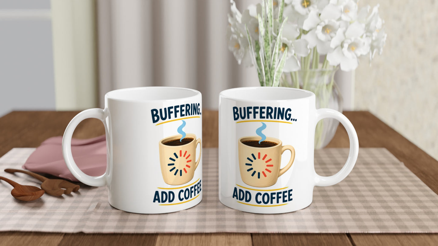 Buffering Brew — Add Coffee Tech Graphic Mug — product view 4