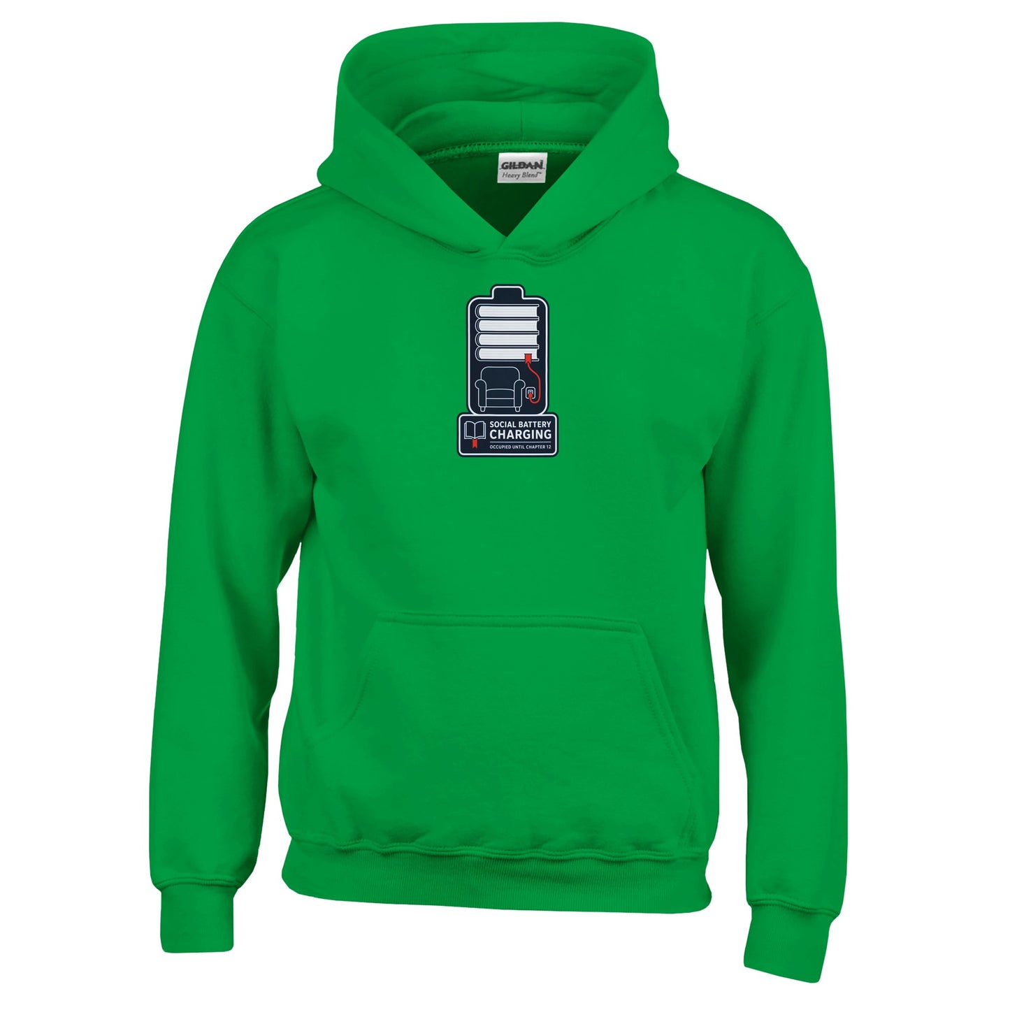 Social Battery Charging Kids' Hoodie — product view 7