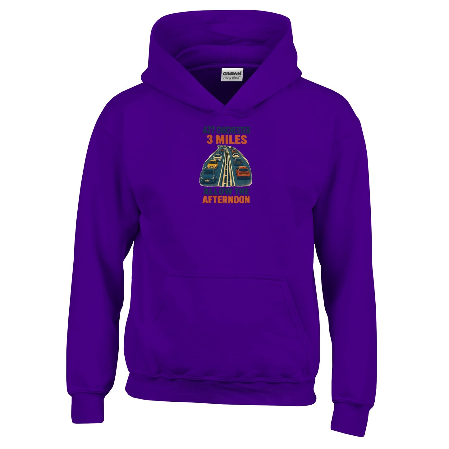 A27 Chichester – 3 Miles, Allow the Afternoon Kids' Hoodie — product view 10