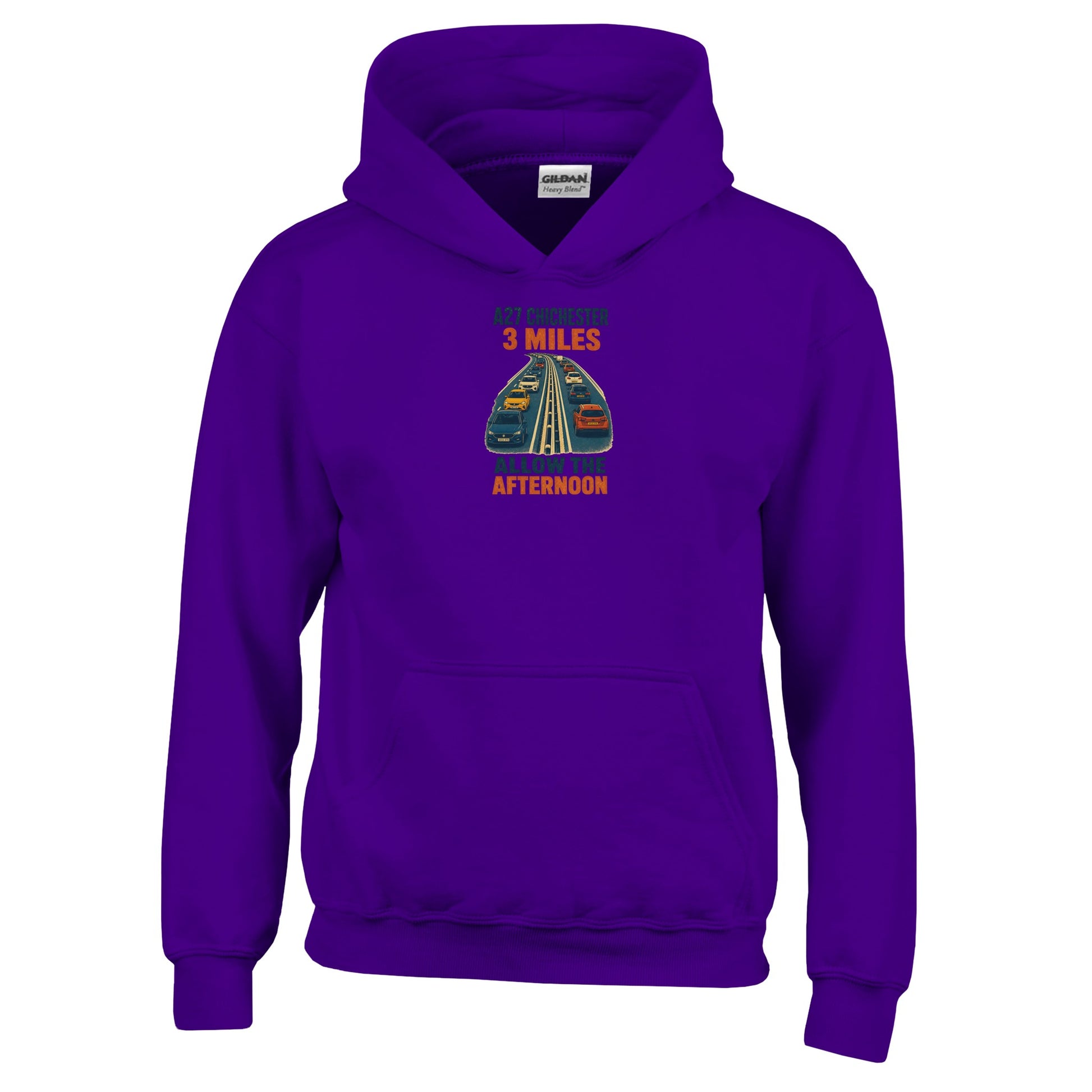 A27 Chichester – 3 Miles, Allow the Afternoon Kids' Hoodie — product view 10