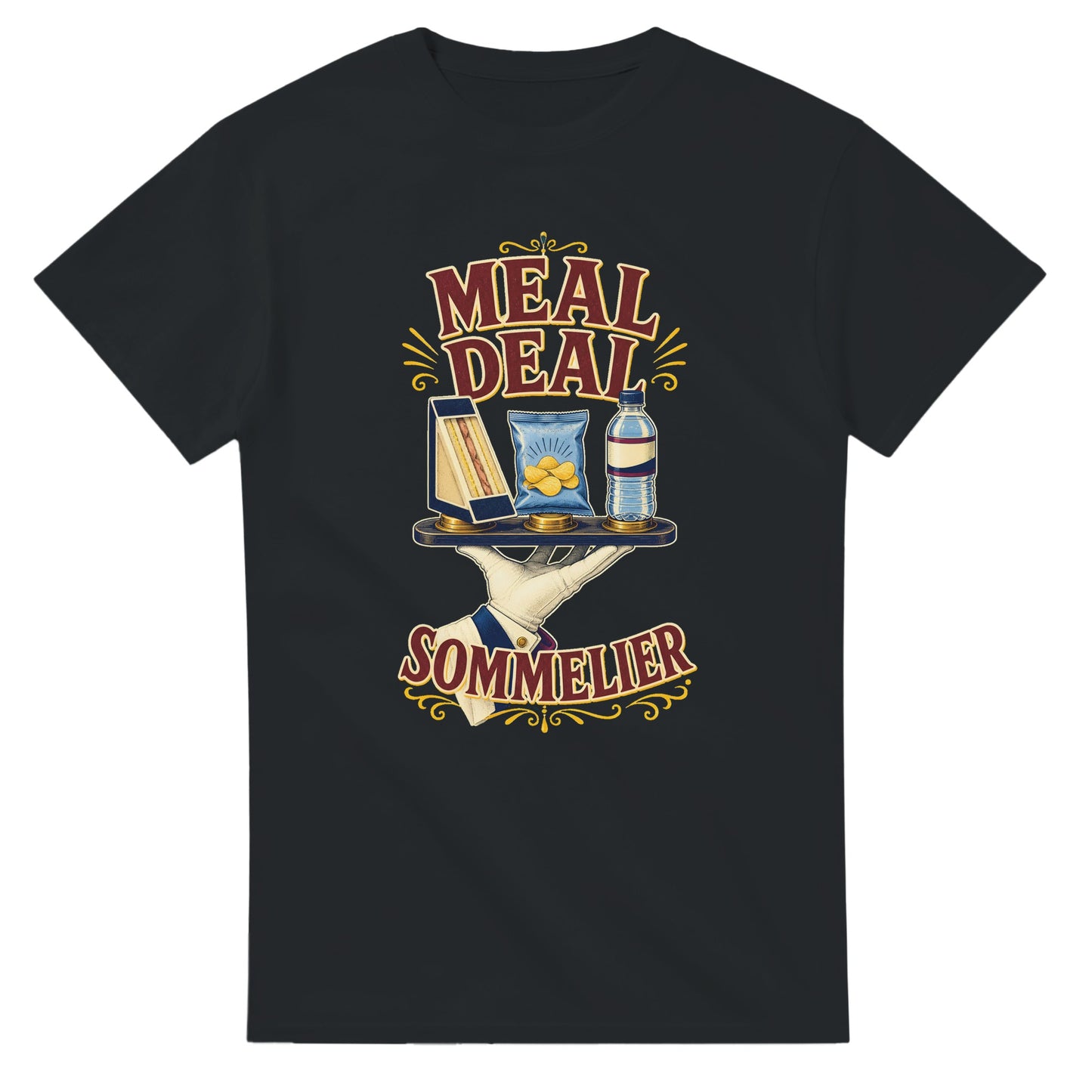 Meal Deal Sommelier British Lunch Design T-shirt — product view 10