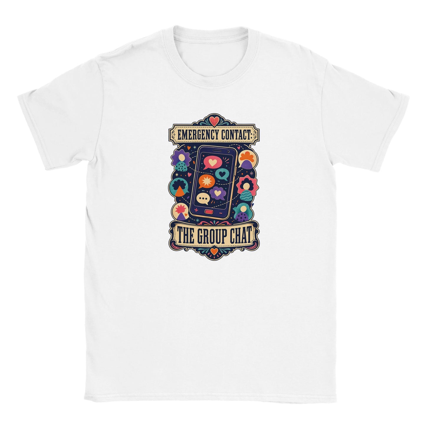 Emergency Contact — The Group Chat Kids' T-shirt — product view 2