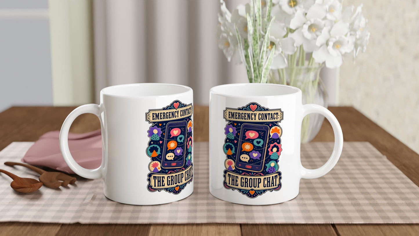 Emergency Contact — The Group Chat Mug — product view 4