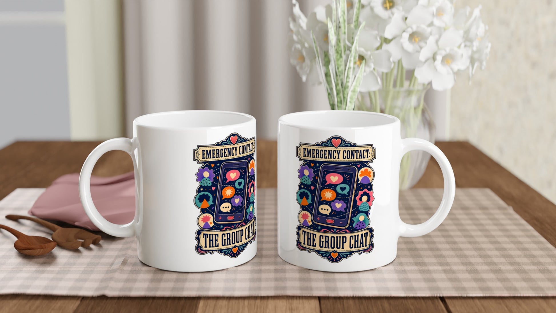 Emergency Contact — The Group Chat Mug — product view 4