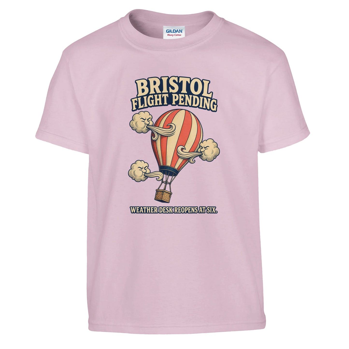 Bristol Flight Pending – Weather Desk Kids' T-shirt — product view 9