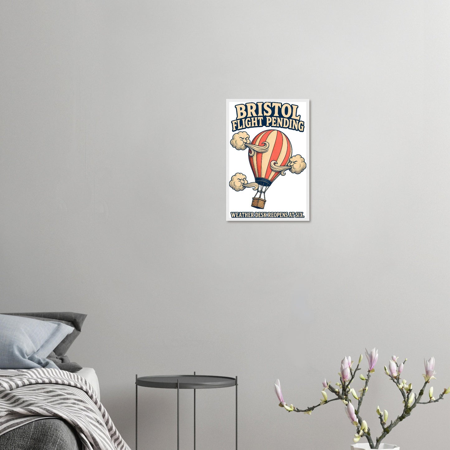 Bristol Flight Pending – Weather Desk Framed Wall Art — product view 10