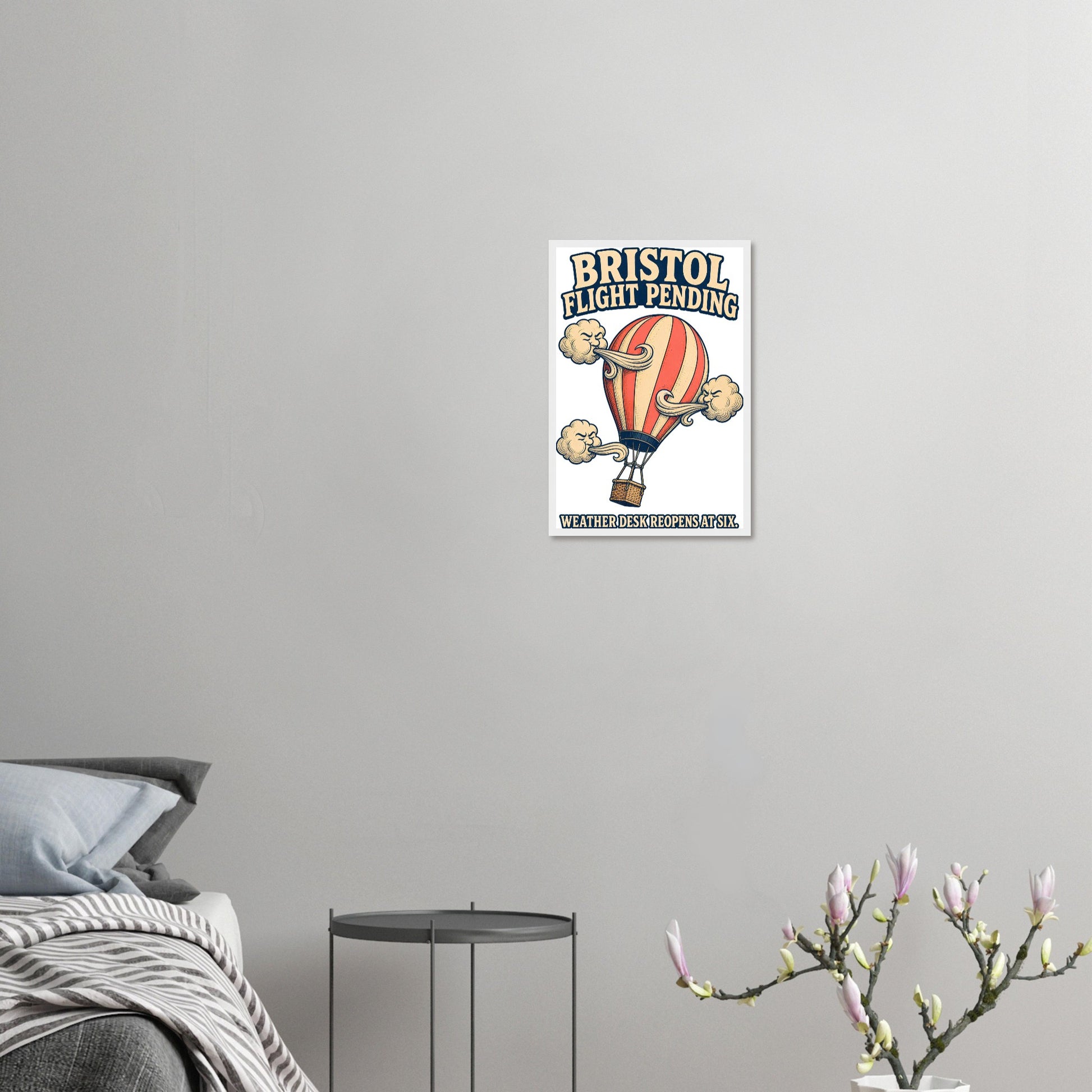 Bristol Flight Pending – Weather Desk Framed Wall Art — product view 10