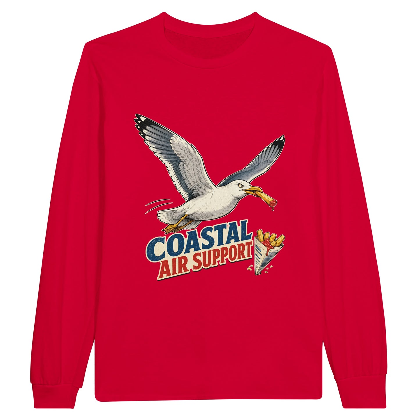 Coastal Air Support Seagull Graphic Long-Sleeve T-shirt — product view 9