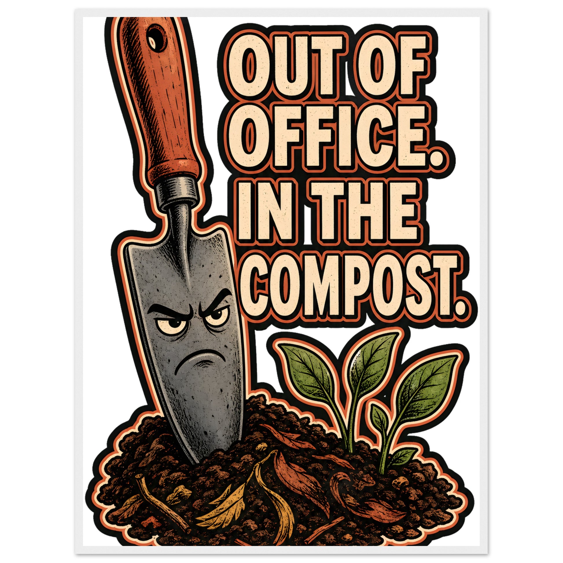 Out of Office, In the Compost Framed Wall Art — product view 7