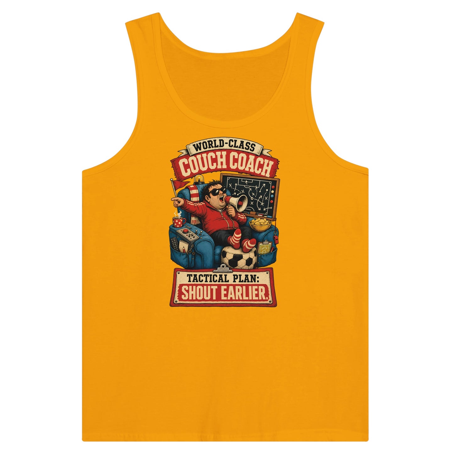 World-Class Couch Coach Premium Unisex Tank Top — product view 11