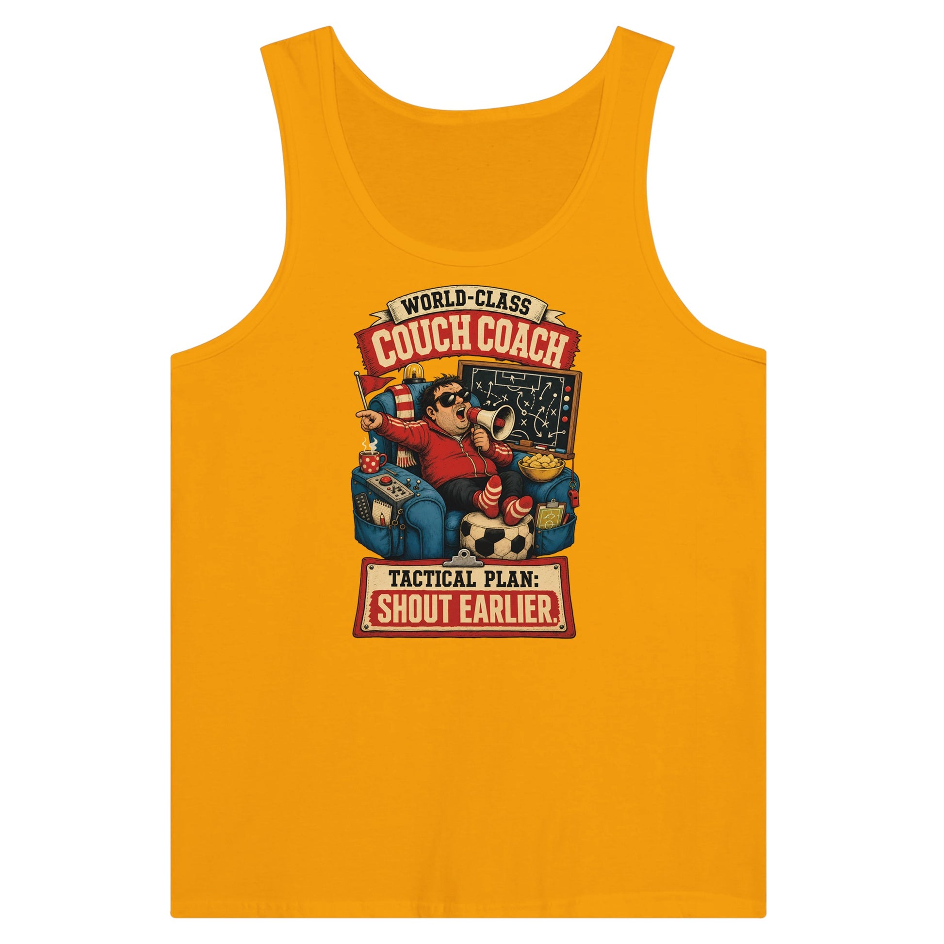 World-Class Couch Coach Premium Unisex Tank Top — product view 11