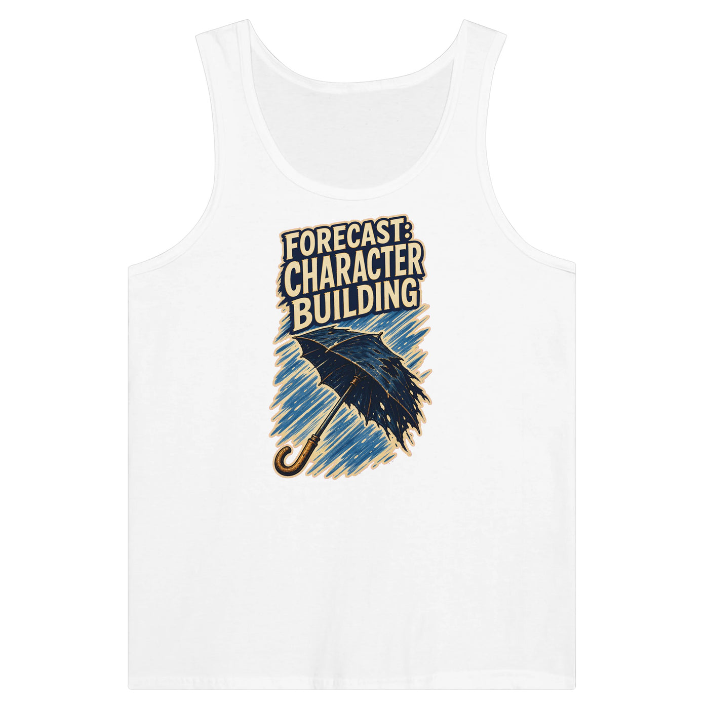 Forecast: Character Building – British Weather Premium Unisex Tank Top