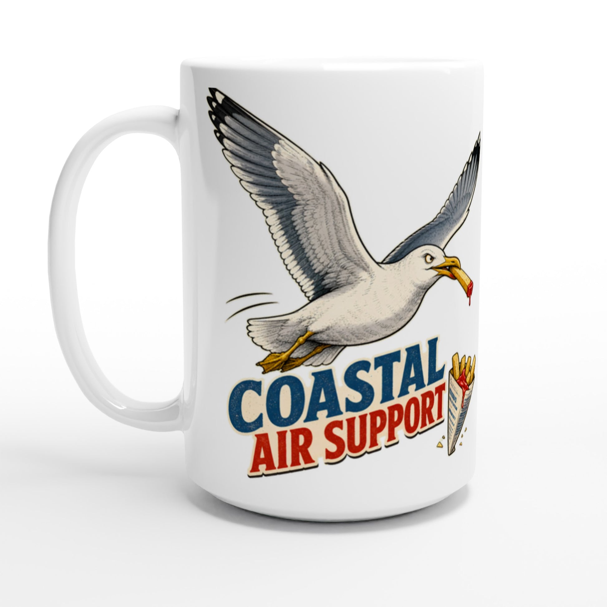 Coastal Air Support Seagull Graphic Large Mug — product view 1