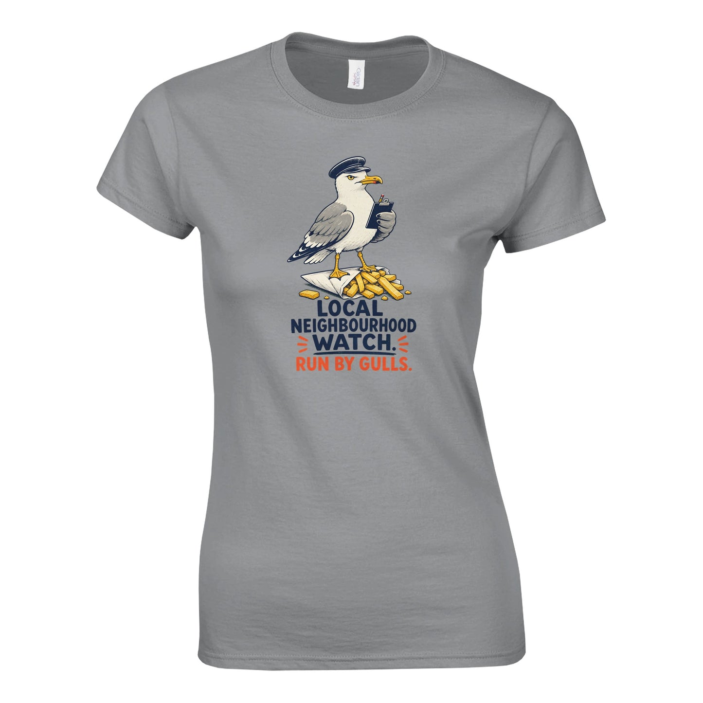 Local Neighbourhood Watch: Run by Gulls Women's T-shirt — product view 10