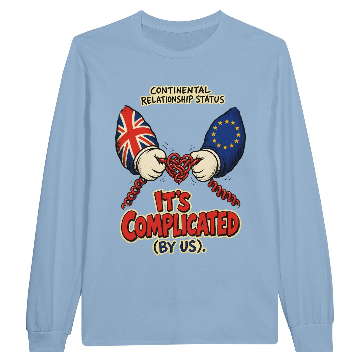 It's Complicated (By Us) UK–EU 1990s Cartoon Long-Sleeve T-shirt — product view 8