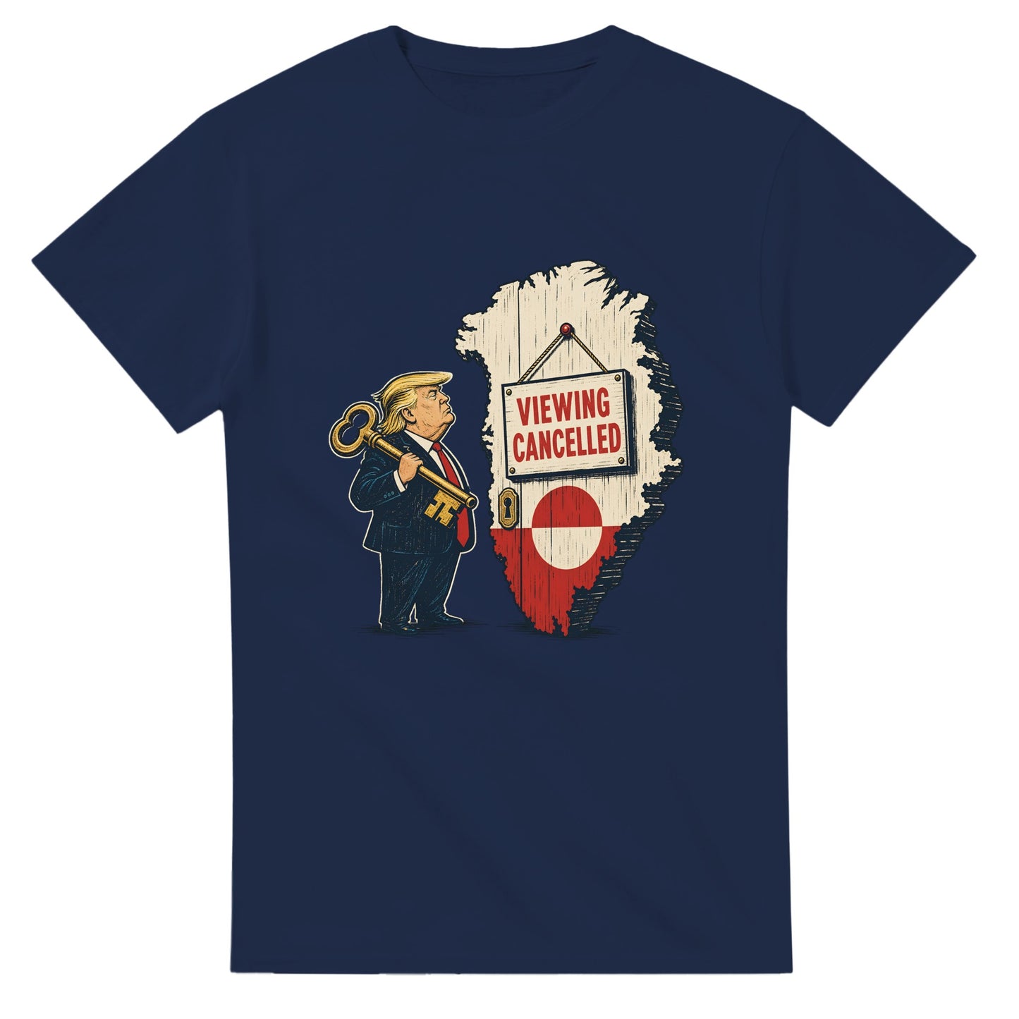 Viewing Cancelled — Greenland Political Satire T-shirt — product view 5