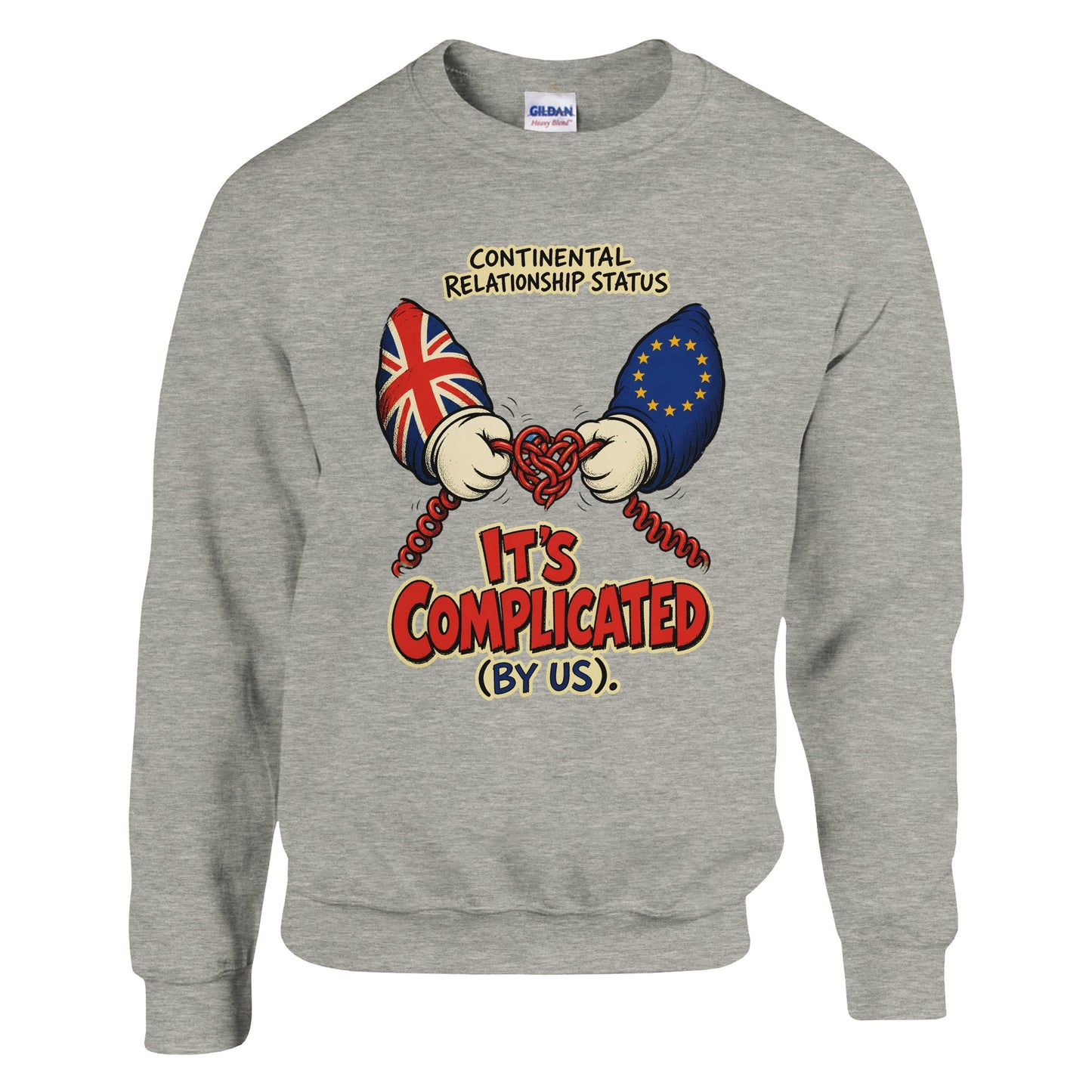 It's Complicated (By Us) UK–EU 1990s Cartoon Sweatshirt — product view 17