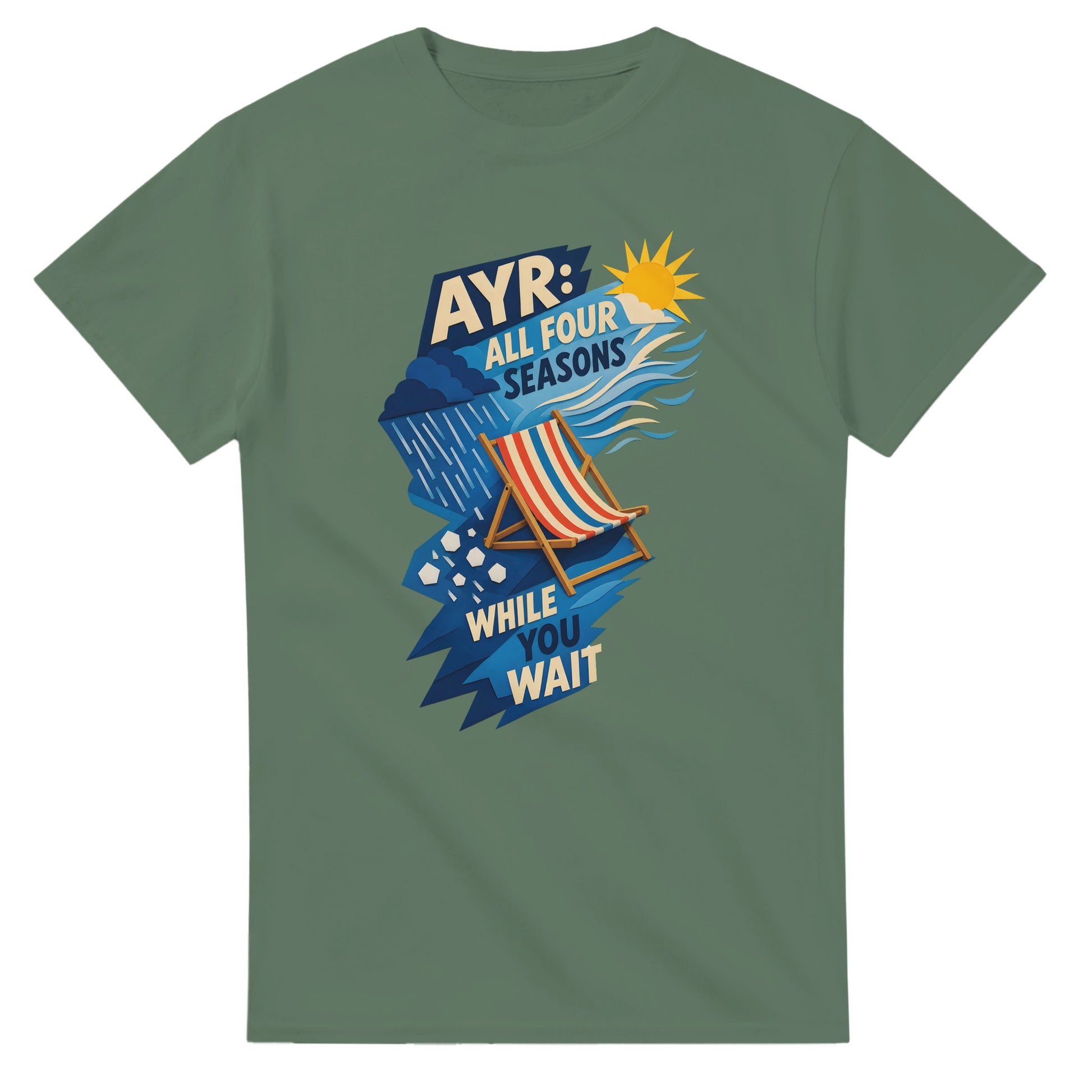 Ayr: All Four Seasons While You Wait T-shirt — product view 13