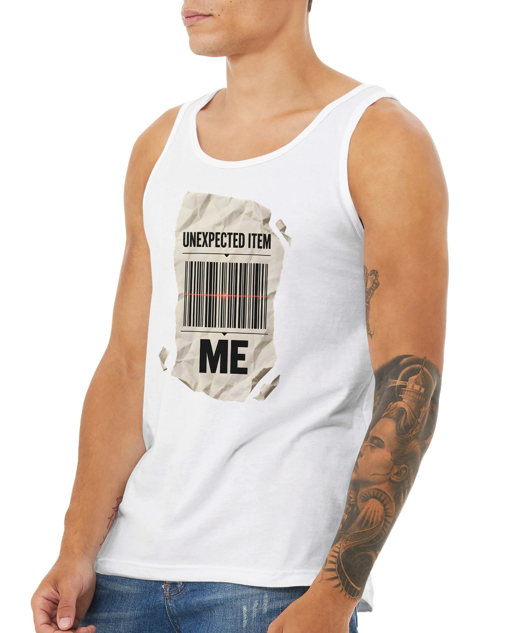 Unexpected Item: Me Premium Unisex Tank Top — product view 16