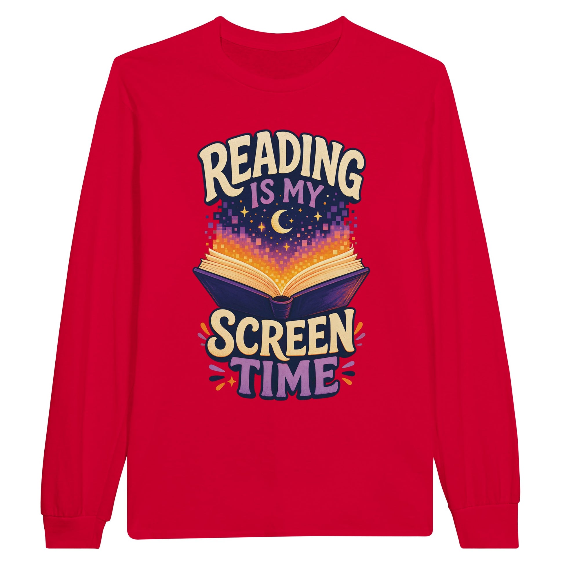 Reading Is My Screen Time Book Graphic Long-Sleeve T-shirt — product view 9