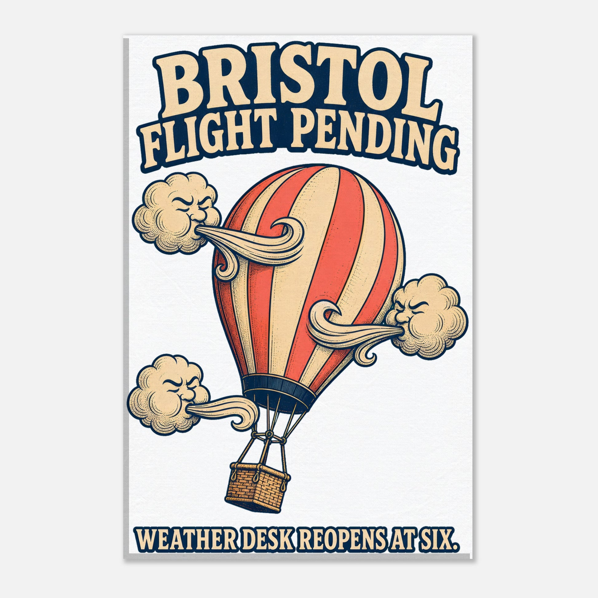 Bristol Flight Pending – Weather Desk Canvas — product view 1