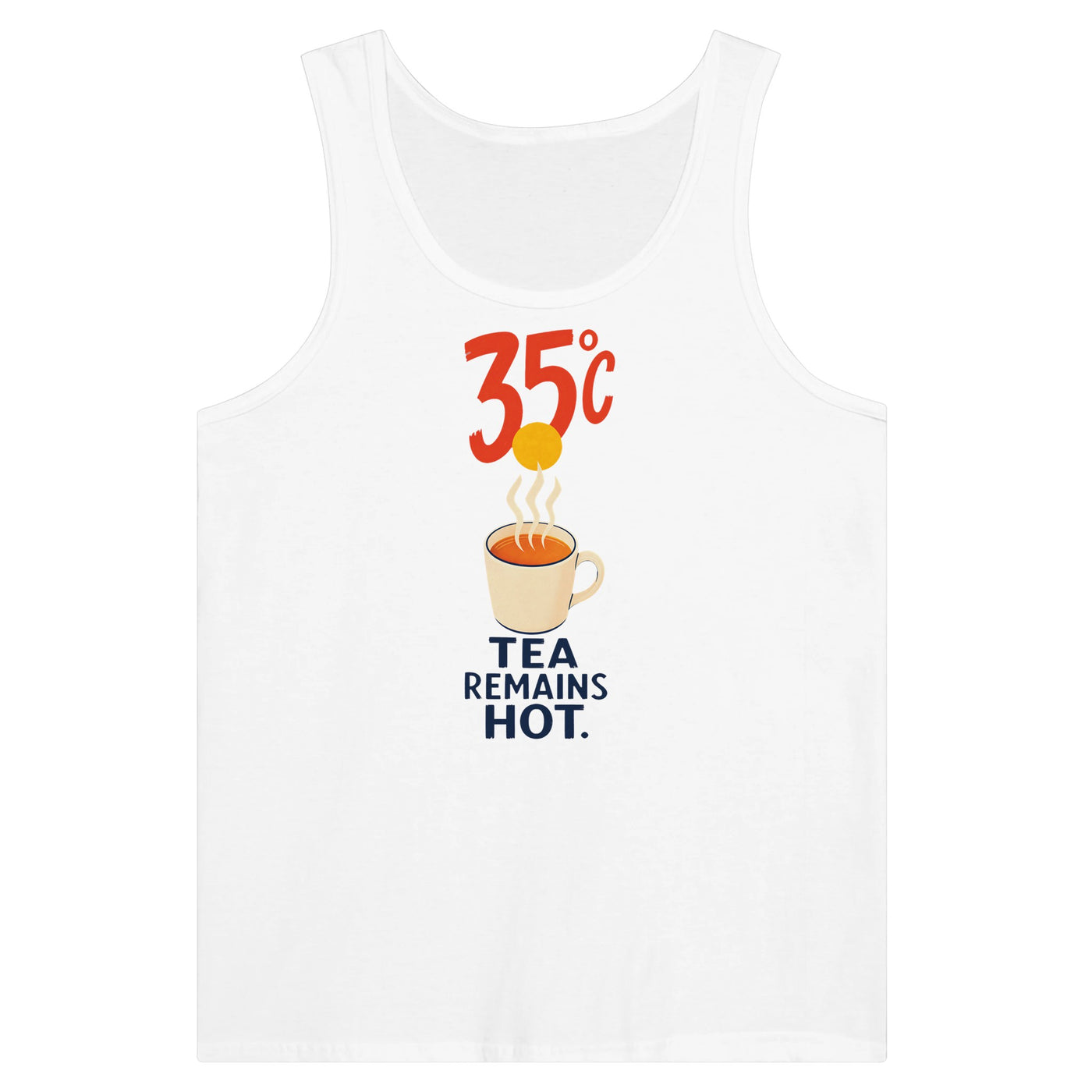 35°C — Tea Remains Hot Premium Unisex Tank Top