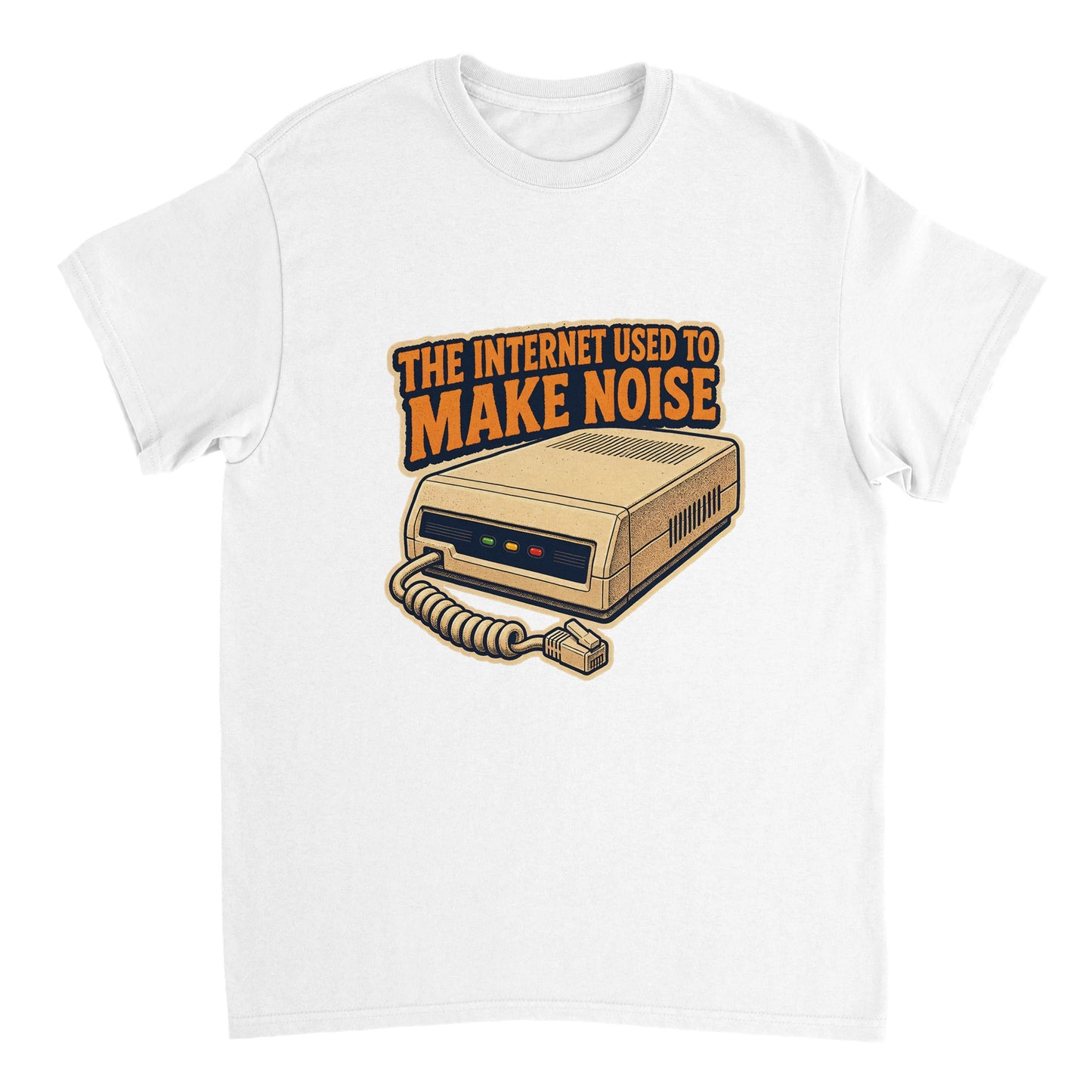 The Internet Used to Make Noise Retro Tech Graphic T-shirt — product view 7