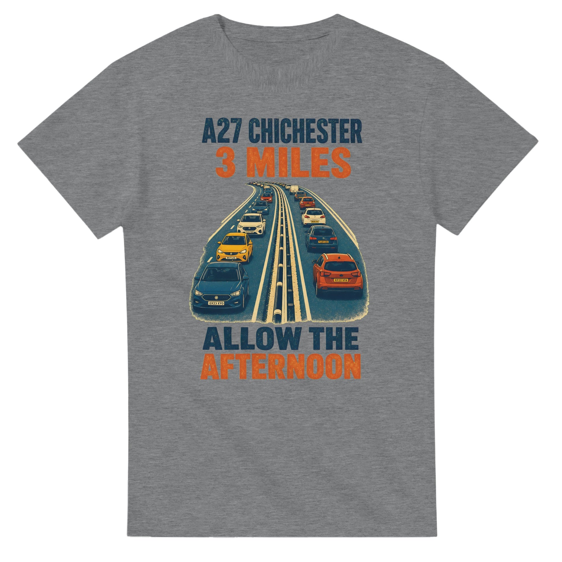 A27 Chichester – 3 Miles, Allow the Afternoon T-shirt — product view 12