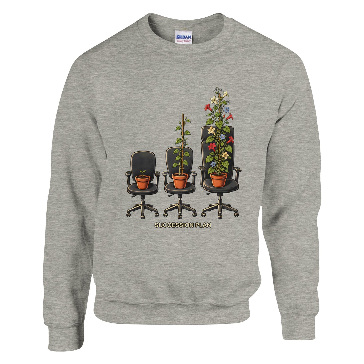 Succession Plan Office Chair Garden Graphic Sweatshirt — product view 16