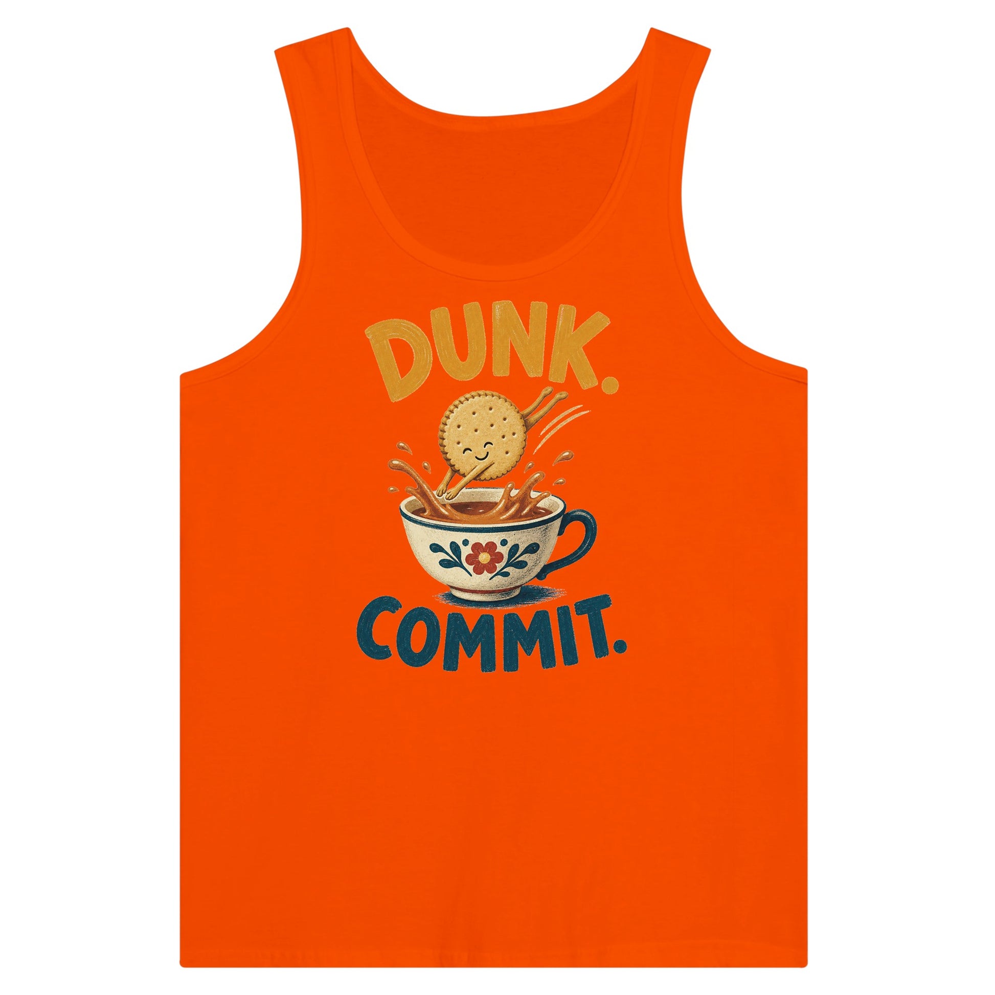 Dunk. Commit. Tea Biscuit Graphic Premium Unisex Tank Top — product view 7