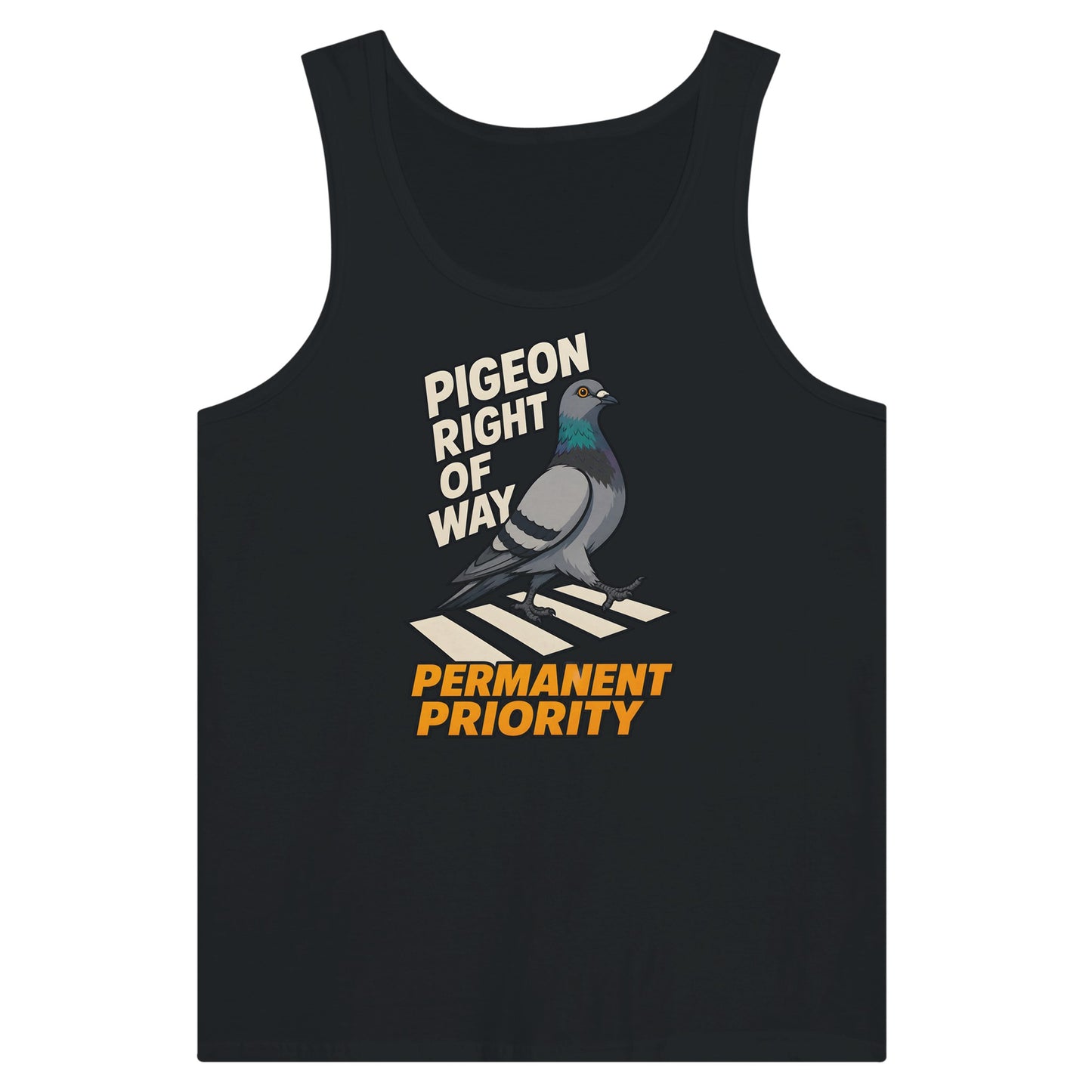 Pigeon Right of Way Premium Unisex Tank Top — product view 8