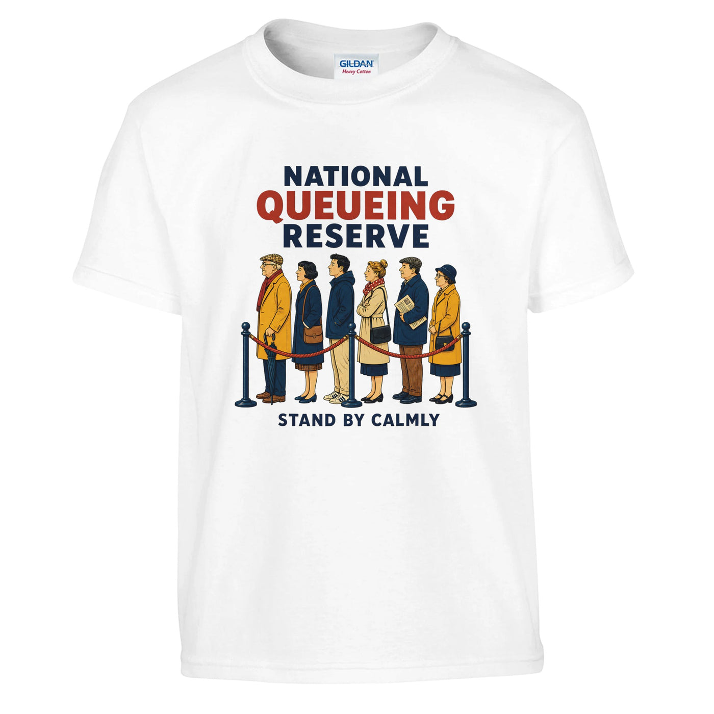 National Queueing Reserve – British Queue Graphic Kids' T-shirt
