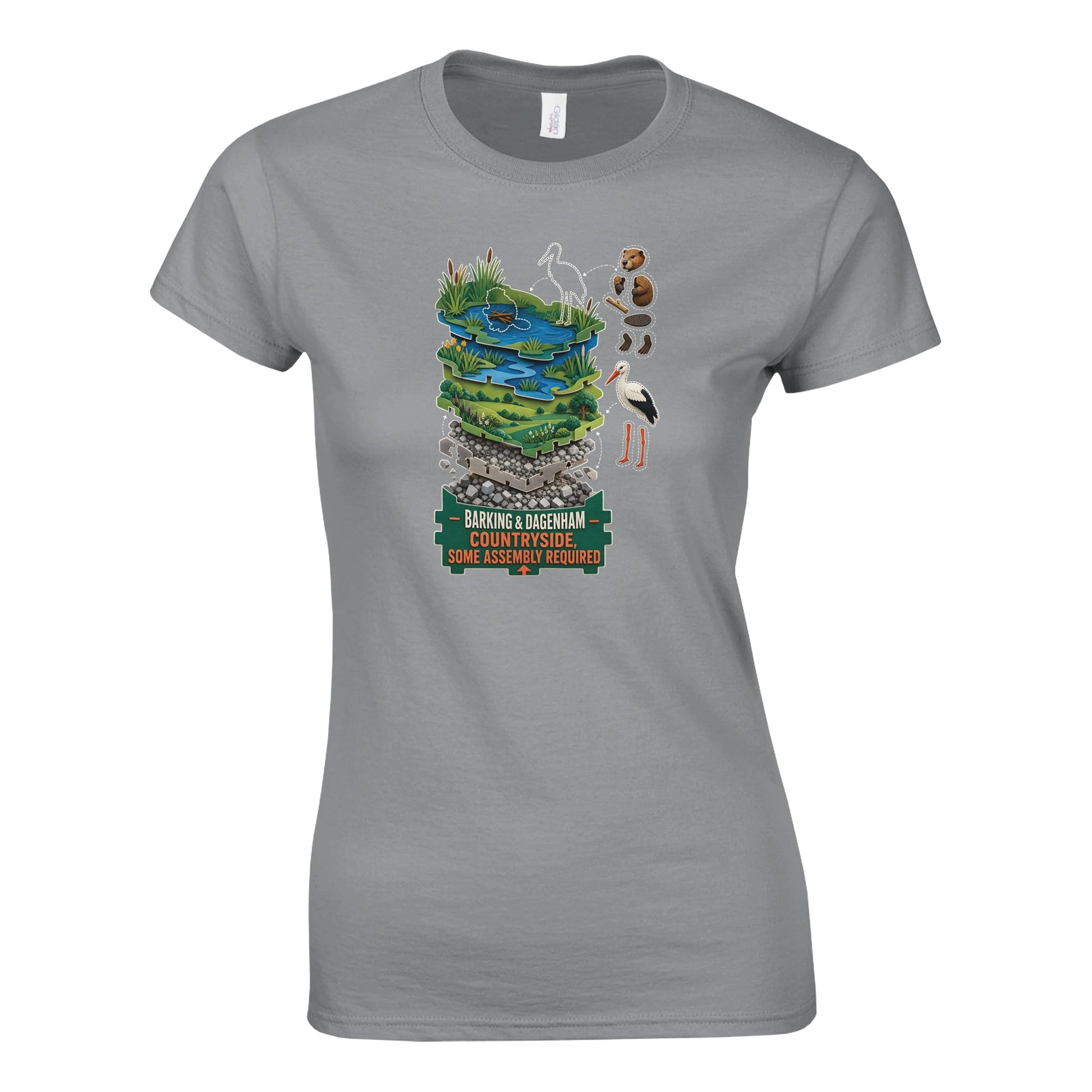 Barking & Dagenham Countryside Women's T-shirt — product view 10