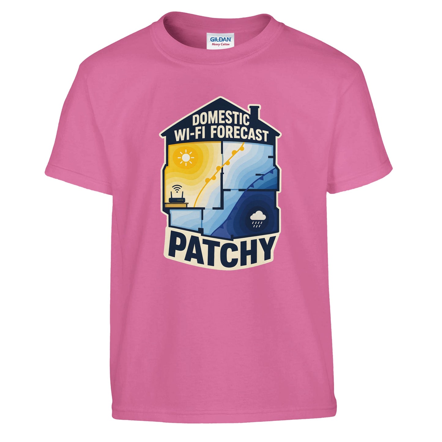 Domestic Wi-Fi Forecast Patchy Kids' T-shirt — product view 10