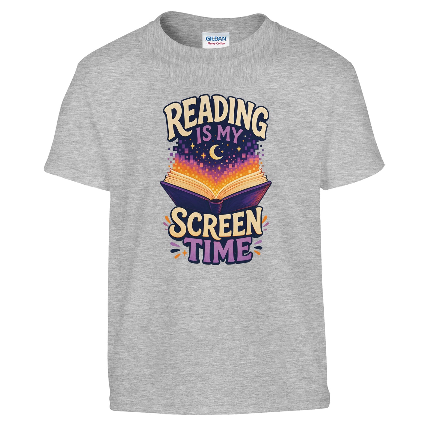Reading Is My Screen Time Book Graphic Kids' T-shirt — product view 4