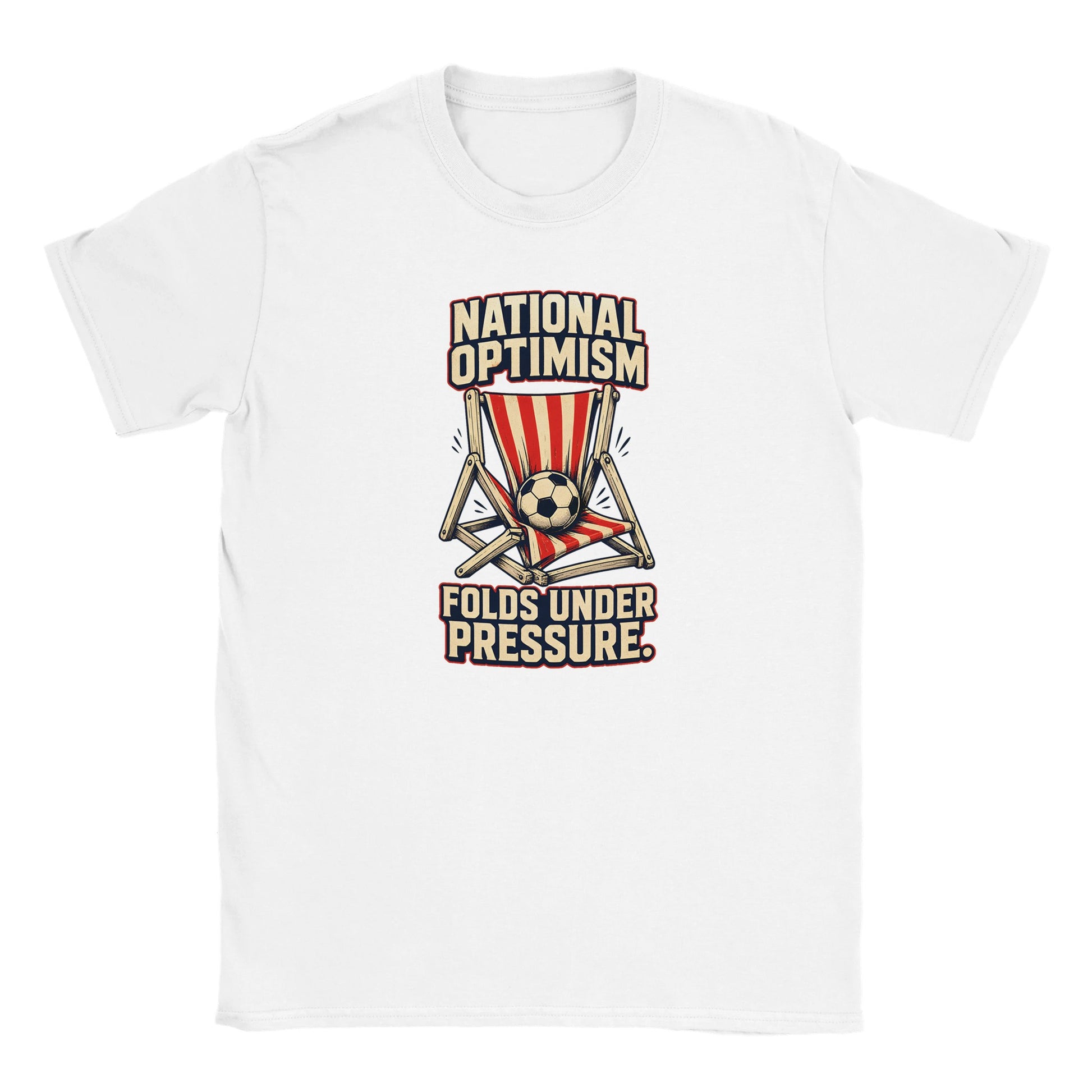 National Optimism Folds Under Pressure Football Kids' T-shirt — product view 15