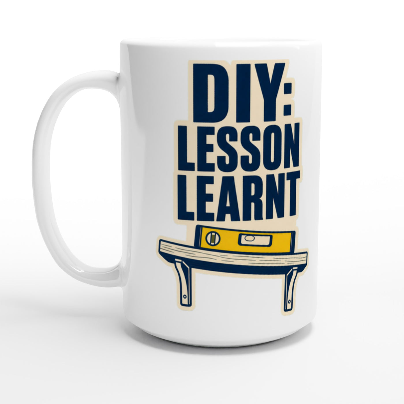 DIY: Lesson Learnt Wonky Shelf Graphic Large Mug