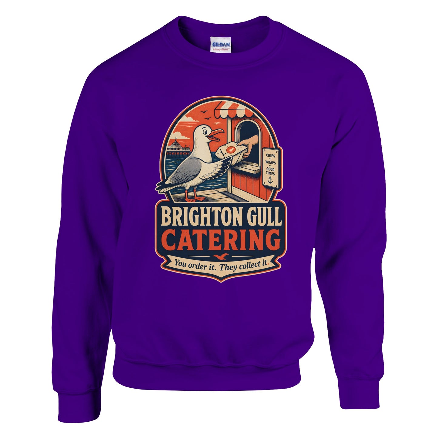 Brighton Gull Catering — Illustrated Sweatshirt — product view 6